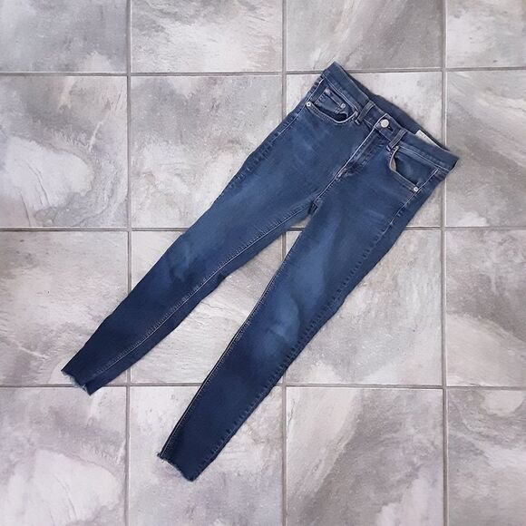 Rag & Bone 10" Ankle Skinny Raw Hem Jeans Size 26 - Picture 1 of 5